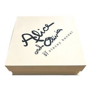 Alice And Olivia Empty Box w/ Tissue Paper And Dust Bag 12.5”x12”x4” Shoes Purse